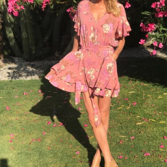 Spell & The Gypsy Rosa Play Dress Pink Size Small - Picture 2 of 16